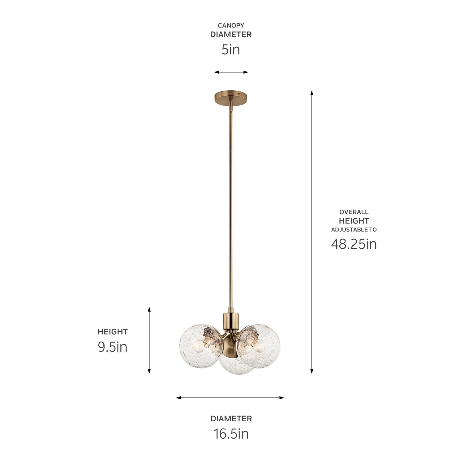 Kichler - 52700CPZ - Three Light Chandelier/Semi Flush - Silvarious - Champagne Bronze