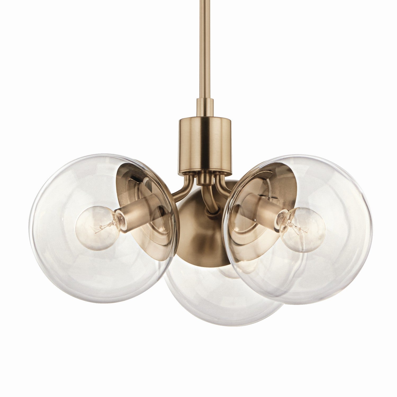 Kichler - 52700CPZCLR - Three Light Chandelier/Semi Flush - Silvarious - Champagne Bronze