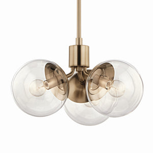 Kichler - 52700CPZCLR - Three Light Chandelier/Semi Flush - Silvarious - Champagne Bronze