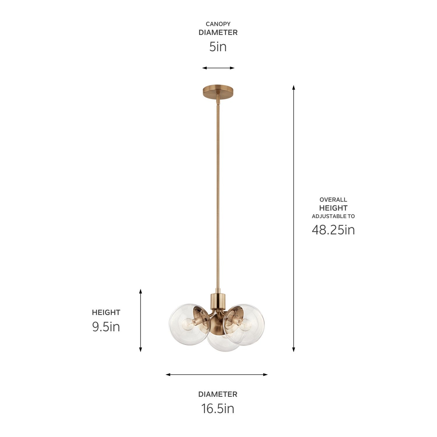 Kichler - 52700CPZCLR - Three Light Chandelier/Semi Flush - Silvarious - Champagne Bronze