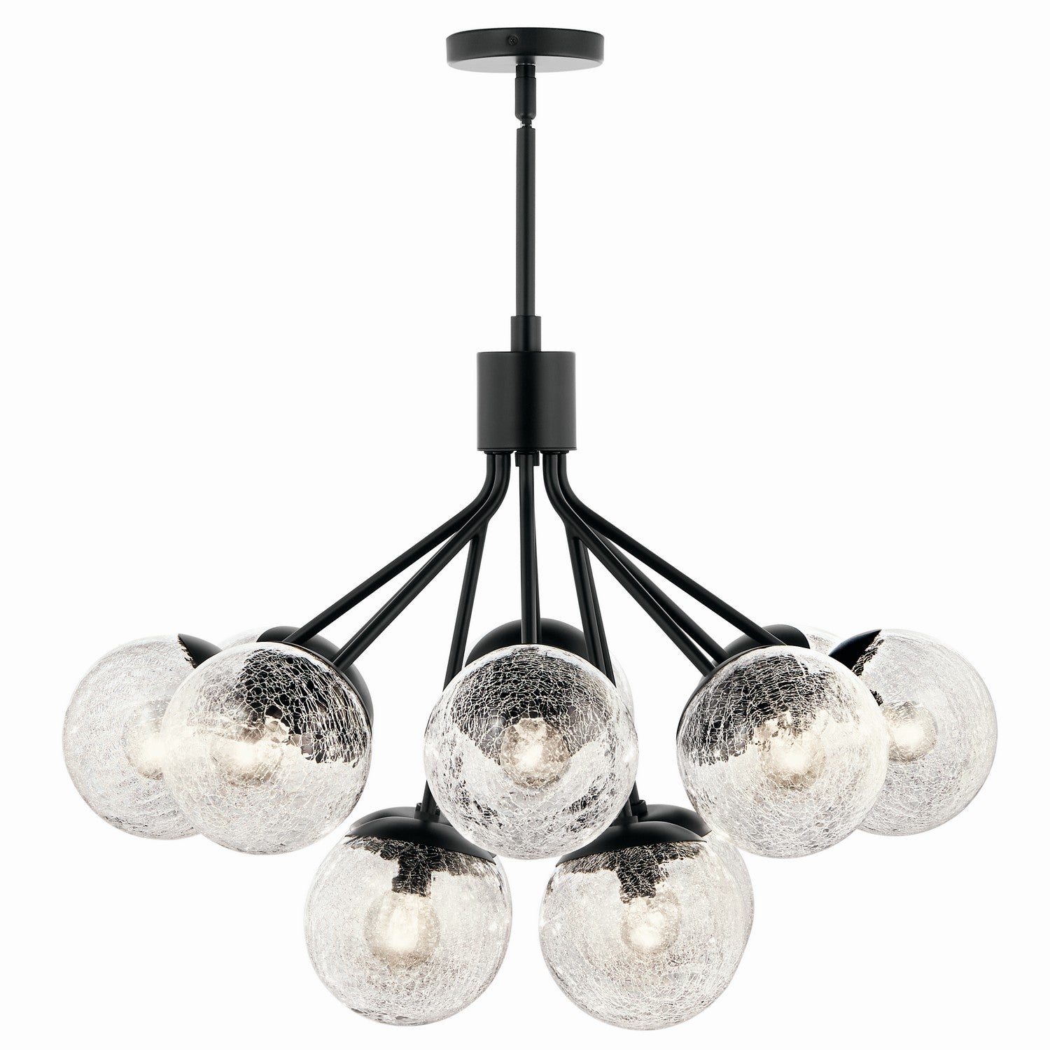 Kichler - 52701BK - 12 Light Chandelier Convertible - Silvarious - Black