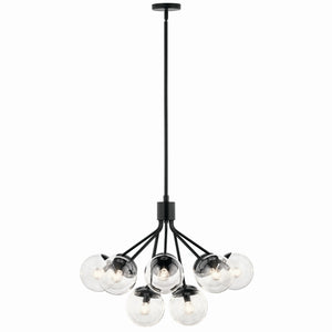 Kichler - 52701BKCLR - 12 Light Chandelier Convertible - Silvarious - Black