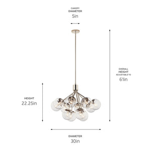 Kichler - 52701PNCLR - 12 Light Chandelier Convertible - Silvarious - Polished Nickel
