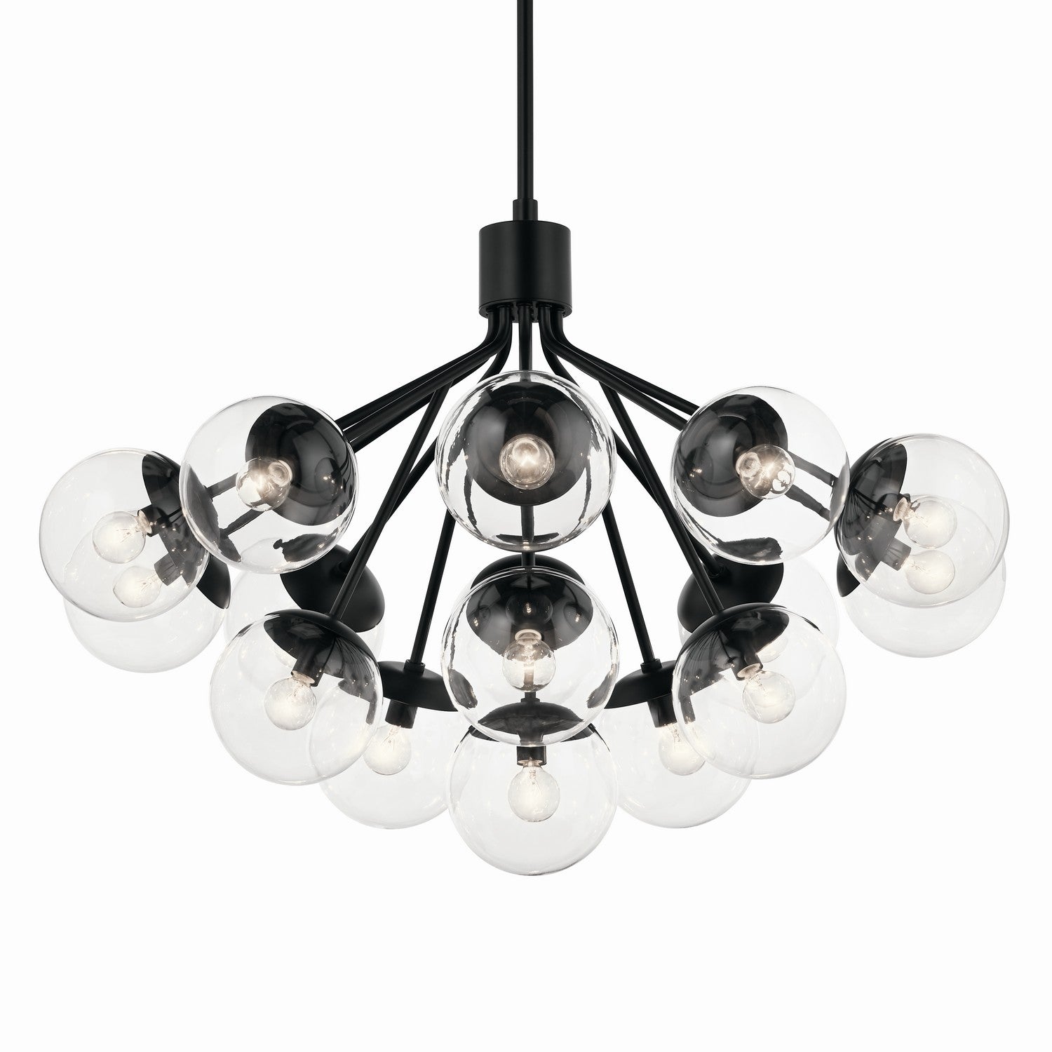 Kichler - 52702BKCLR - 16 Light Chandelier Convertible - Silvarious - Black