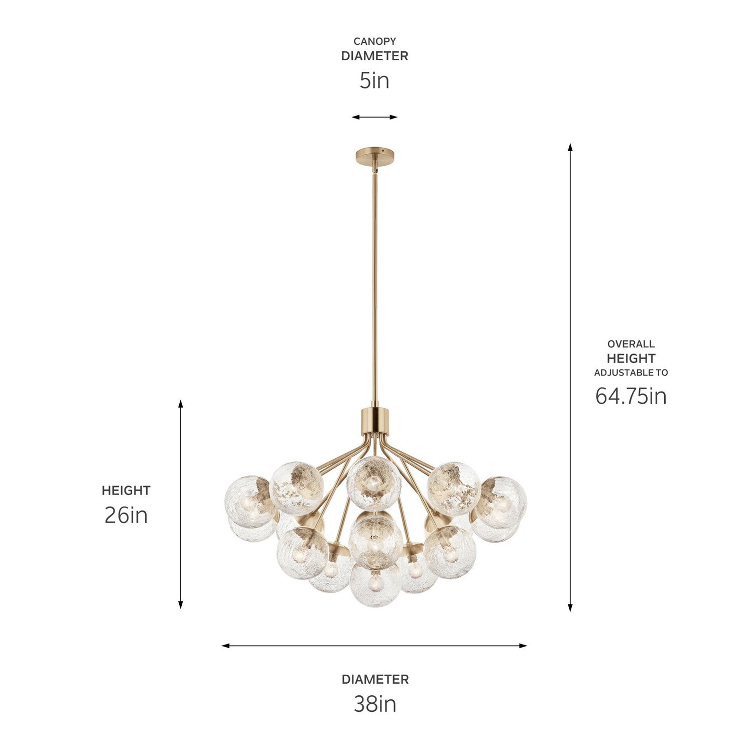 Kichler - 52702CPZ - 16 Light Chandelier Convertible - Silvarious - Champagne Bronze