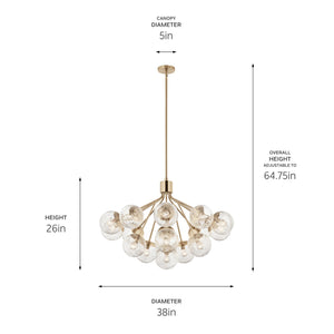 Kichler - 52702CPZ - 16 Light Chandelier Convertible - Silvarious - Champagne Bronze