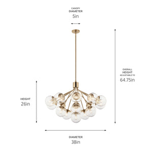 Kichler - 52702CPZCLR - 16 Light Chandelier Convertible - Silvarious - Champagne Bronze
