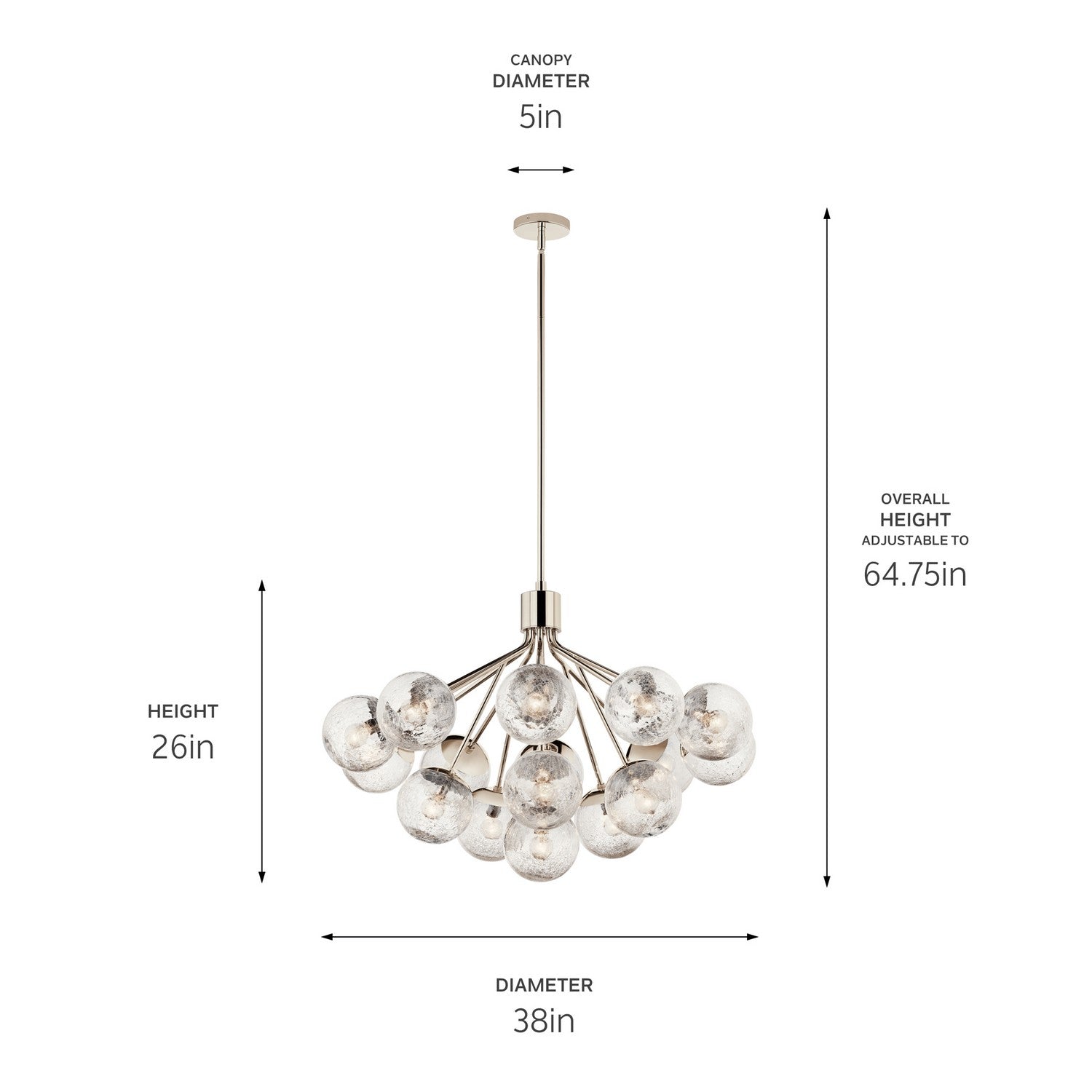 Kichler - 52702PN - 16 Light Chandelier Convertible - Silvarious - Polished Nickel