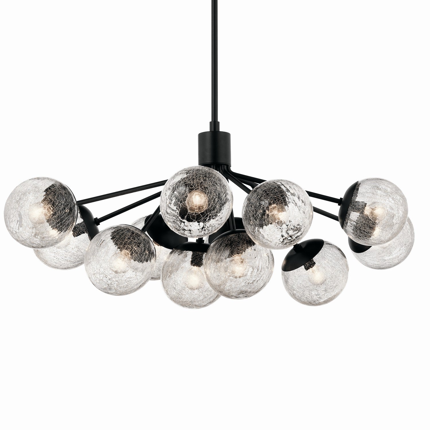 Kichler - 52703BK - 12 Light Linear Chandelier Convertible - Silvarious - Black