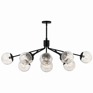 Kichler - 52703BK - 12 Light Linear Chandelier Convertible - Silvarious - Black