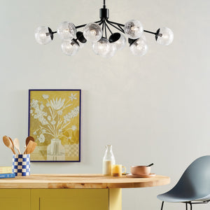 Kichler - 52703BK - 12 Light Linear Chandelier Convertible - Silvarious - Black