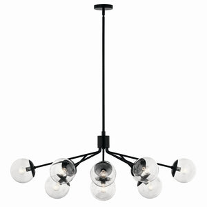 Kichler - 52703BKCLR - 12 Light Linear Chandelier Convertible - Silvarious - Black