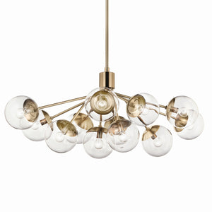 Kichler - 52703CPZCLR - 12 Light Linear Chandelier Convertible - Silvarious - Champagne Bronze