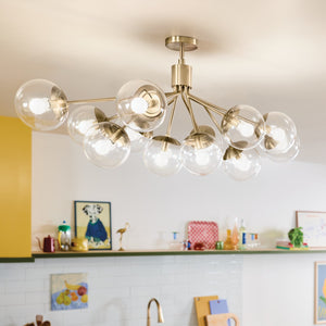 Kichler - 52703CPZCLR - 12 Light Linear Chandelier Convertible - Silvarious - Champagne Bronze