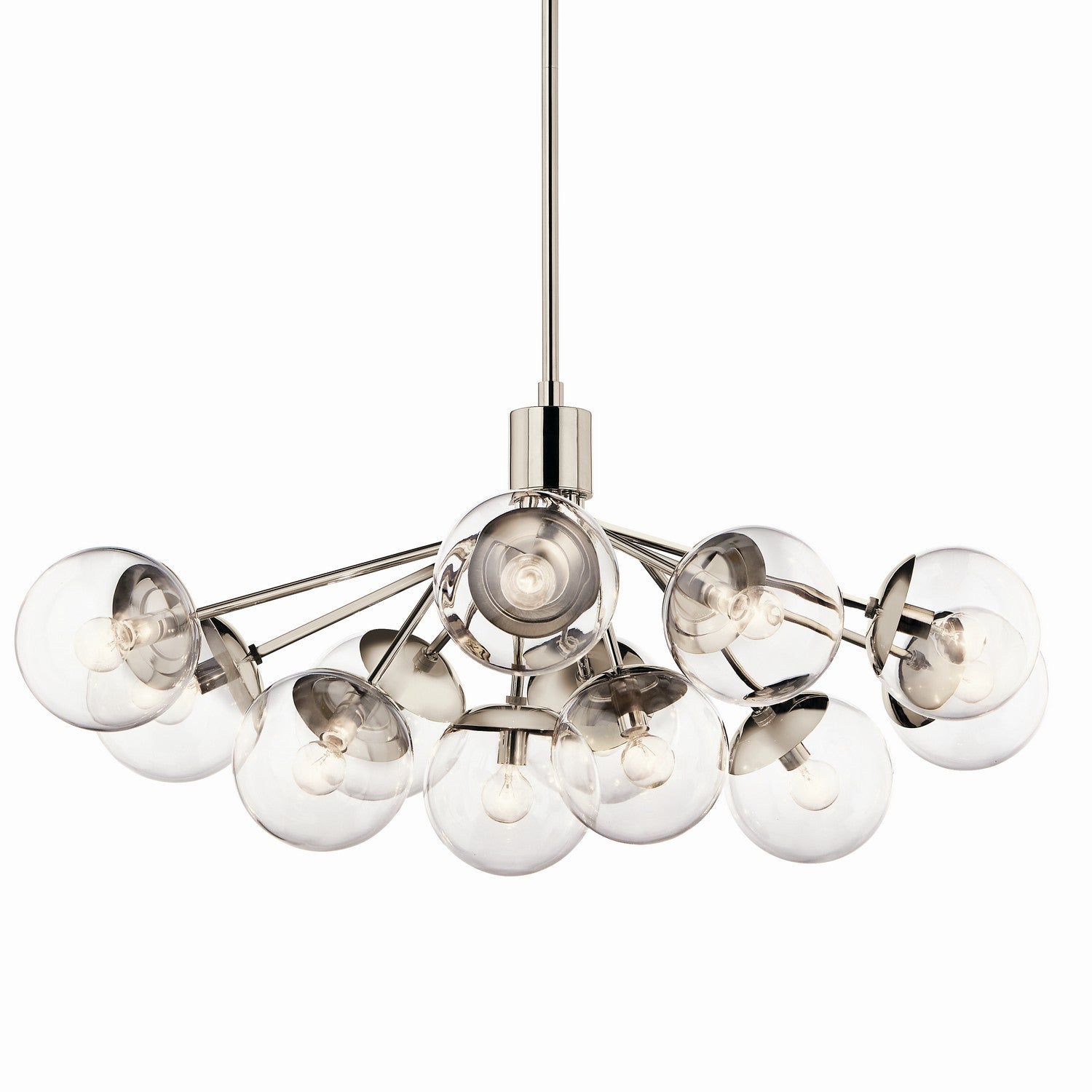 Kichler - 52703PNCLR - 12 Light Linear Chandelier Convertible - Silvarious - Polished Nickel