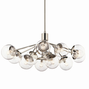 Kichler - 52703PNCLR - 12 Light Linear Chandelier Convertible - Silvarious - Polished Nickel