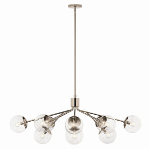 Kichler - 52703PNCLR - 12 Light Linear Chandelier Convertible - Silvarious - Polished Nickel