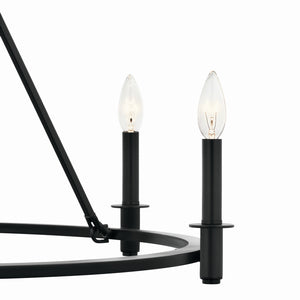 Kichler - 52705BK - Six Light Chandelier - Carrick - Black