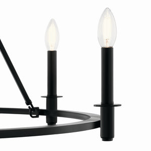 Kichler - 52705BK - Six Light Chandelier - Carrick - Black