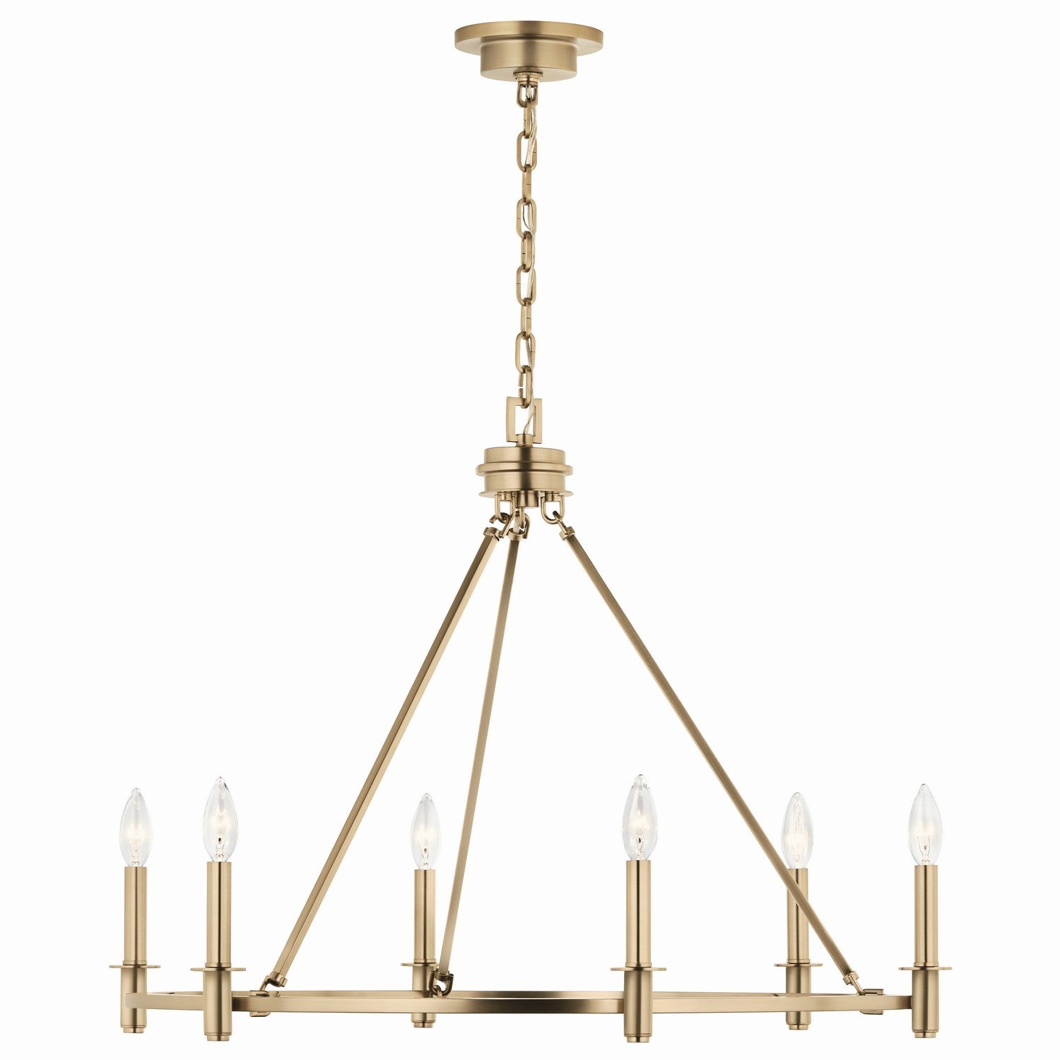 Kichler - 52705CPZ - Six Light Chandelier - Carrick - Champagne Bronze