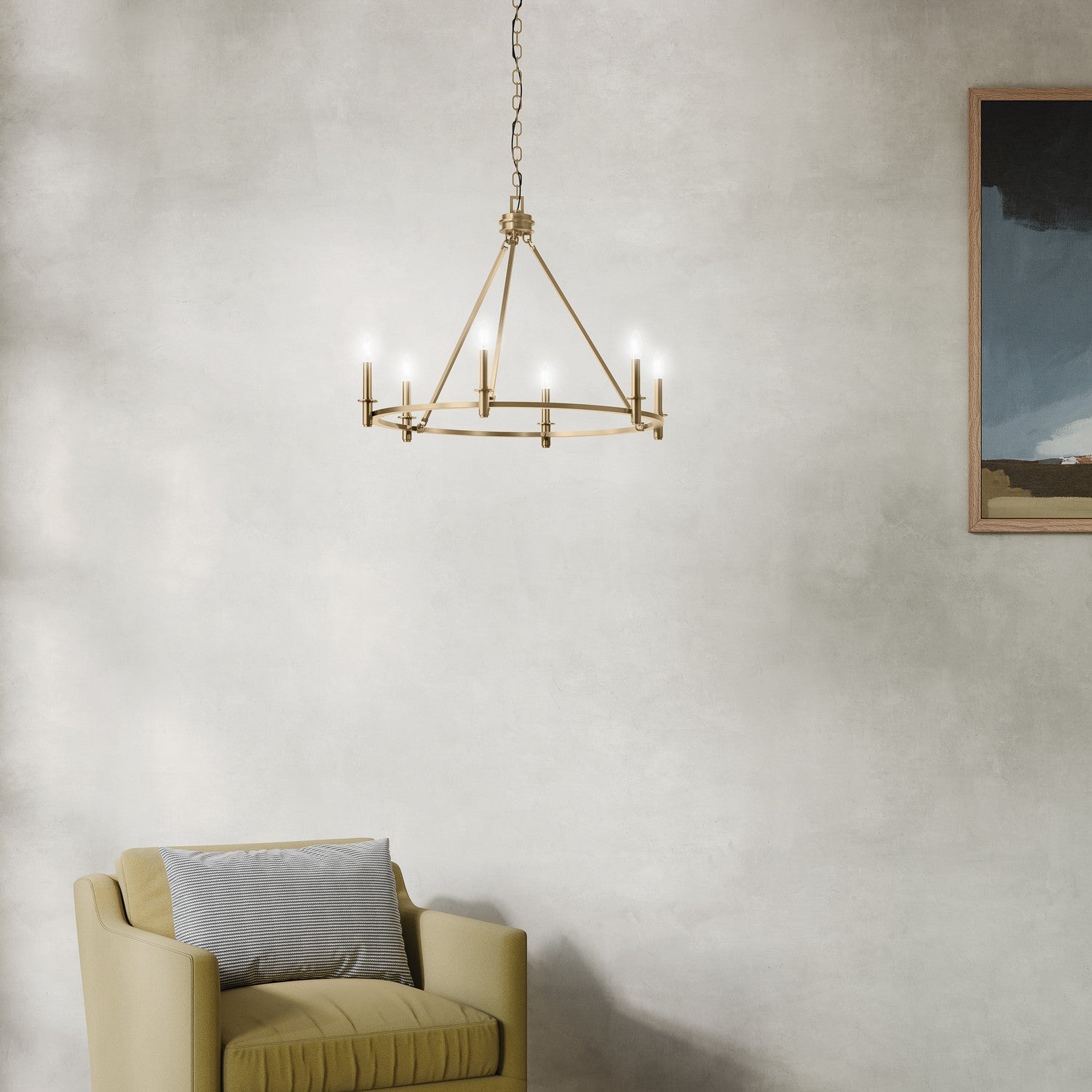 Kichler - 52705CPZ - Six Light Chandelier - Carrick - Champagne Bronze