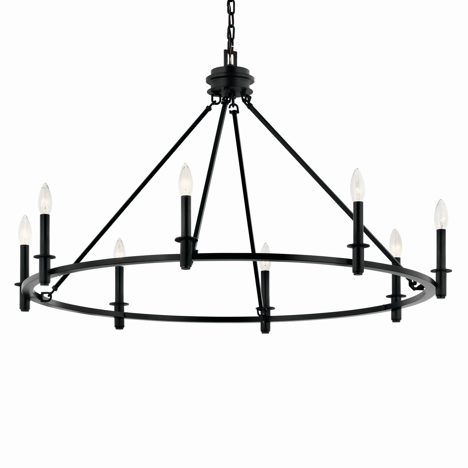 Kichler - 52706BK - Eight Light Chandelier - Carrick - Black