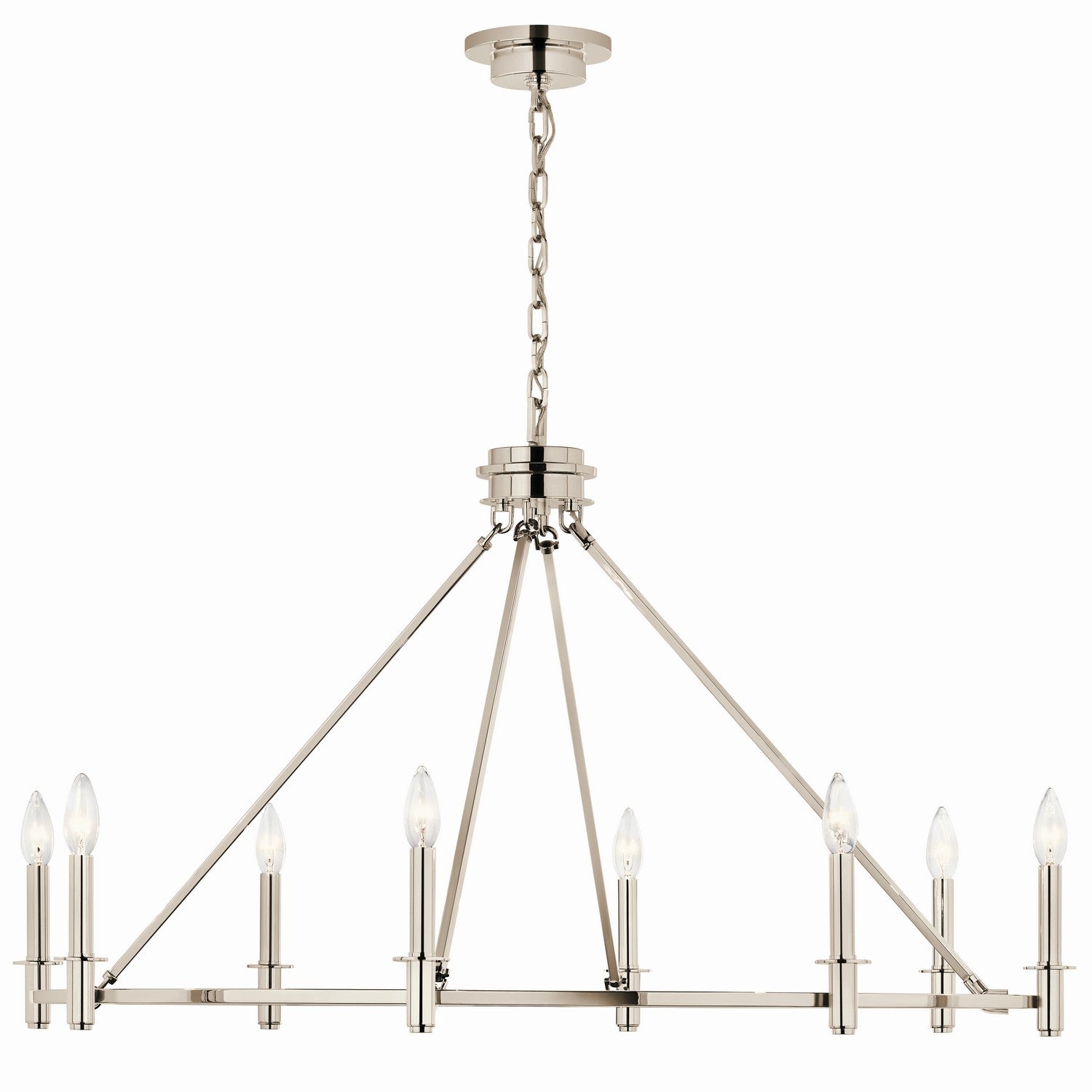 Kichler - 52706PN - Eight Light Chandelier - Carrick - Polished Nickel