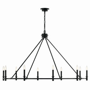 Kichler - 52707BK - Ten Light Chandelier - Carrick - Black