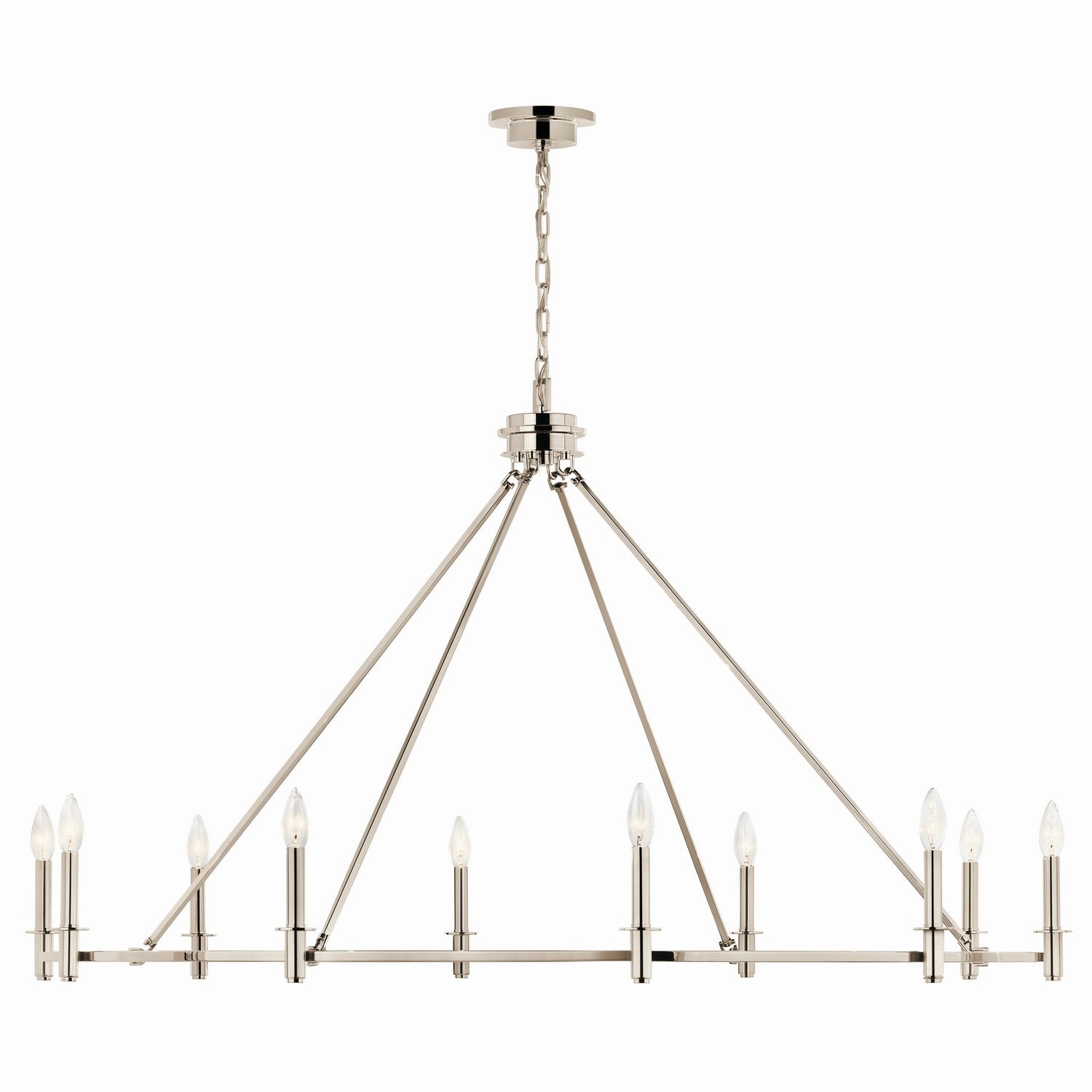 Kichler - 52707PN - Ten Light Chandelier - Carrick - Polished Nickel