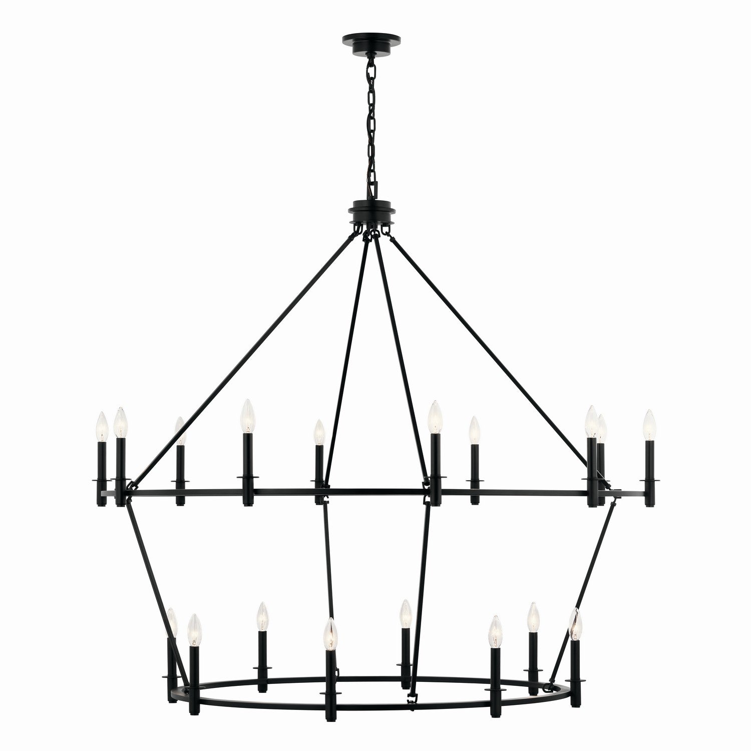 Kichler - 52708BK - 18 Light Chandelier - Carrick - Black