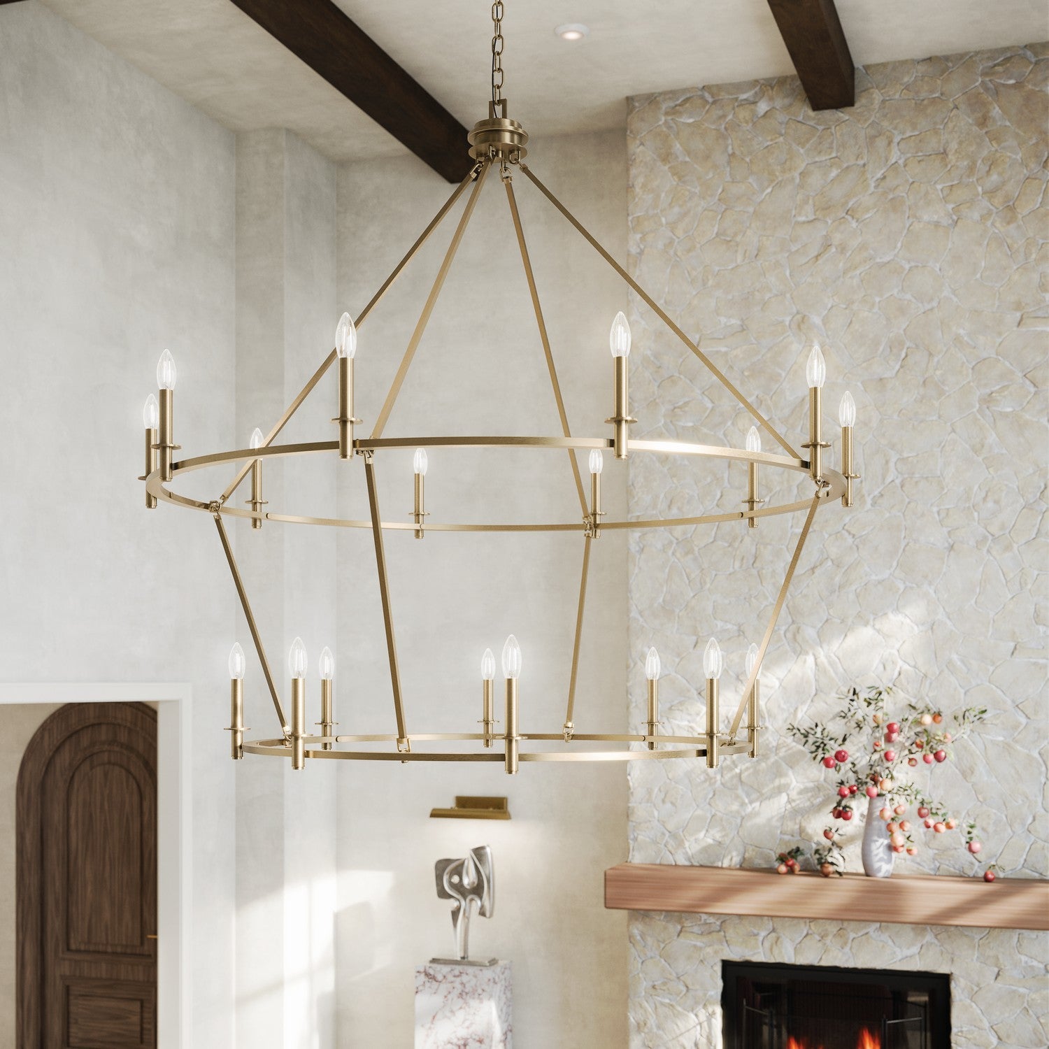 Kichler - 52708CPZ - 18 Light Chandelier - Carrick - Champagne Bronze