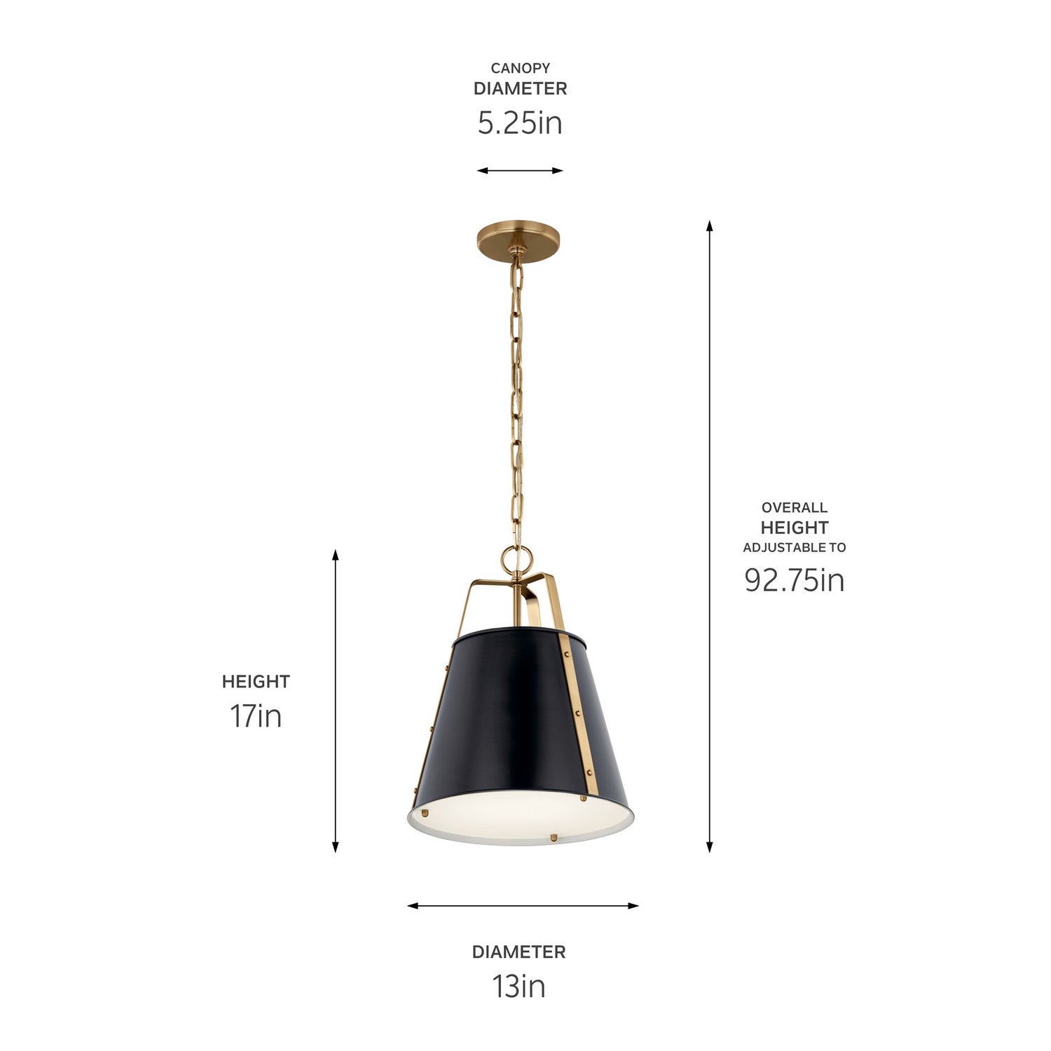 Kichler - 52710BK - One Light Pendant - Etcher - Black