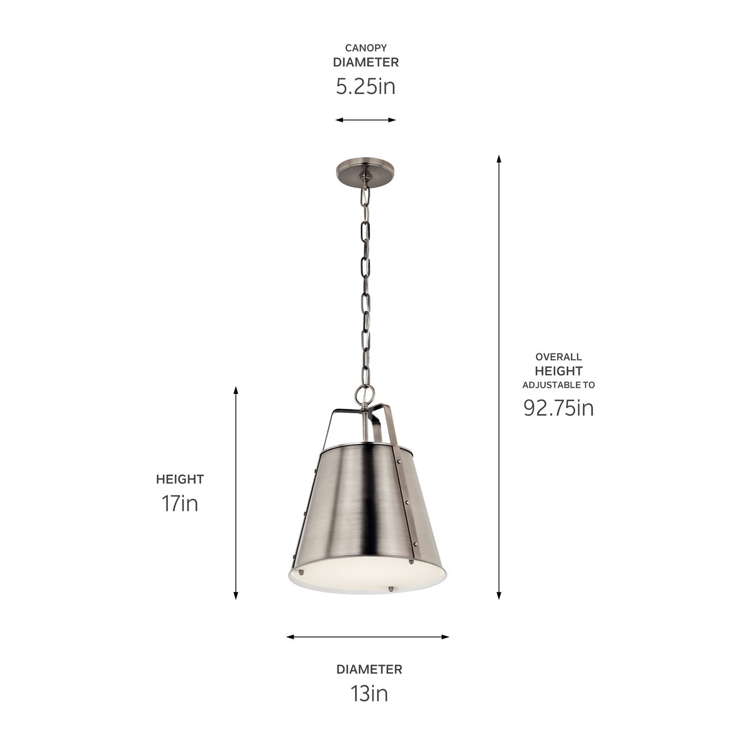 Kichler - 52710CLP - One Light Pendant - Etcher - Classic Pewter