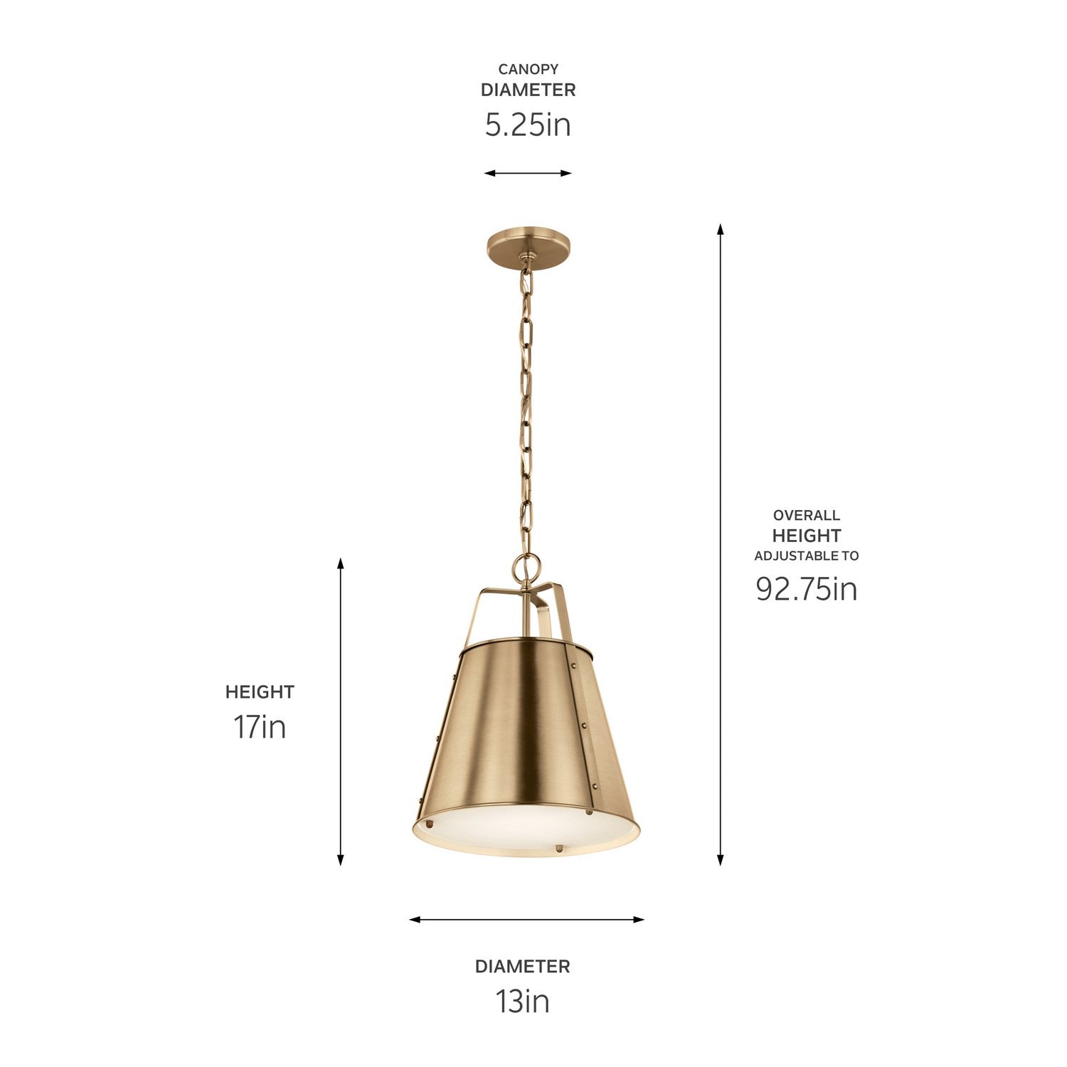 Kichler - 52710CPZ - One Light Pendant - Etcher - Champagne Bronze