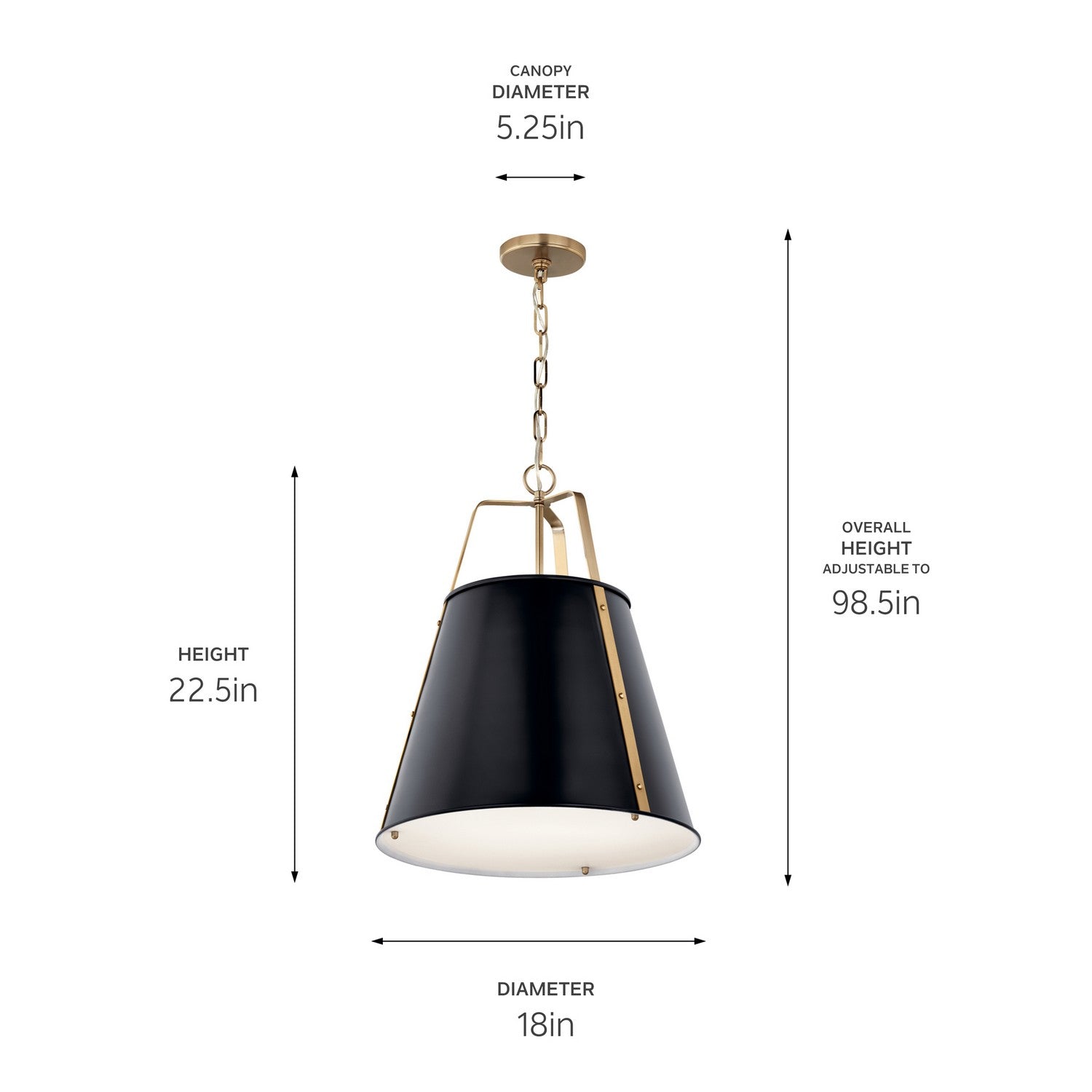 Kichler - 52711BK - Two Light Pendant - Etcher - Black