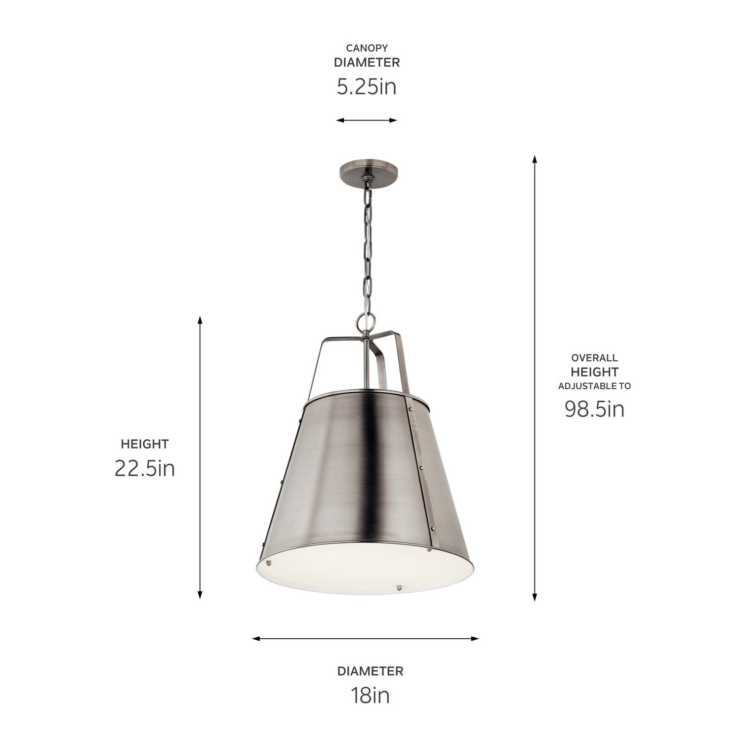 Kichler - 52711CLP - Two Light Pendant - Etcher - Classic Pewter