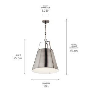 Kichler - 52711CLP - Two Light Pendant - Etcher - Classic Pewter