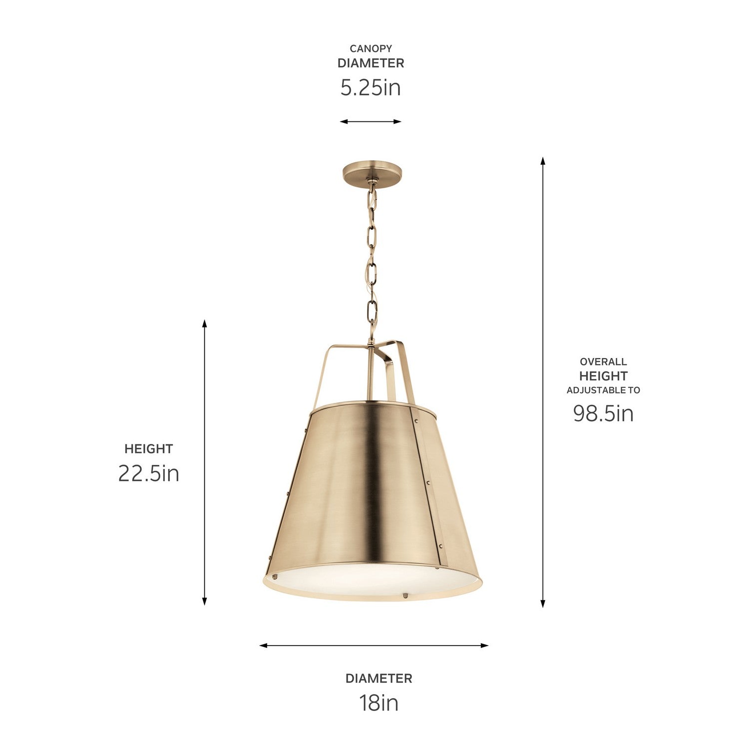 Kichler - 52711CPZ - Two Light Pendant - Etcher - Champagne Bronze