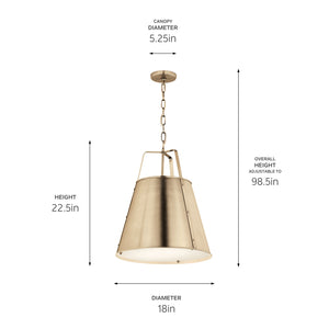 Kichler - 52711CPZ - Two Light Pendant - Etcher - Champagne Bronze