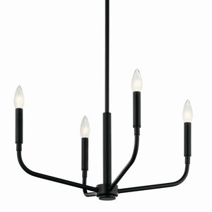 Kichler - 52716BK - Four Light Chandelier/Semi Flush Mount - Madden - Black