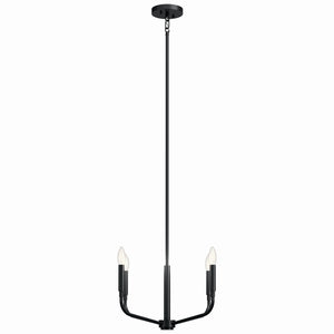 Kichler - 52716BK - Four Light Chandelier/Semi Flush Mount - Madden - Black