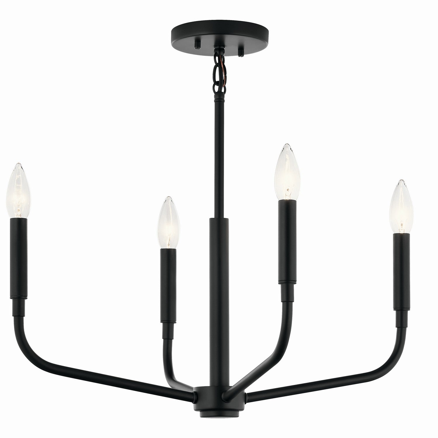 Kichler - 52716BK - Four Light Chandelier/Semi Flush Mount - Madden - Black