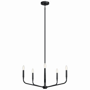 Kichler - 52717BK - Five Light Chandelier - Madden - Black