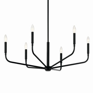 Kichler - 52718BK - Six Light Chandelier - Madden - Black