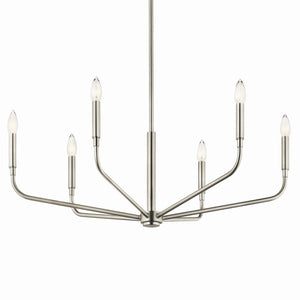Kichler - 52718NI - Six Light Chandelier - Madden - Brushed Nickel