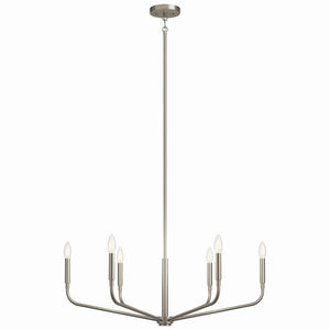Kichler - 52718NI - Six Light Chandelier - Madden - Brushed Nickel