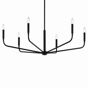 Kichler - 52719BK - Six Light Chandelier - Madden - Black