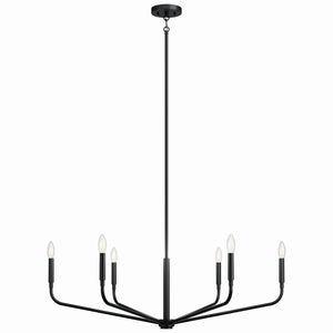 Kichler - 52719BK - Six Light Chandelier - Madden - Black
