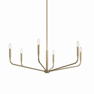 Kichler - 52719CPZ - Six Light Chandelier - Madden - Champagne Bronze