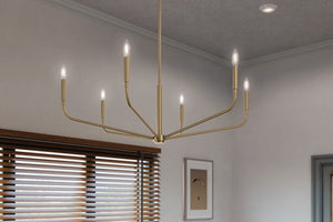 Kichler - 52719CPZ - Six Light Chandelier - Madden - Champagne Bronze
